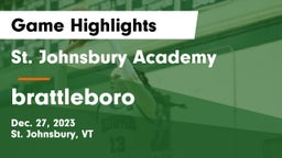 St. Johnsbury Academy  vs brattleboro Game Highlights - Dec. 27, 2023