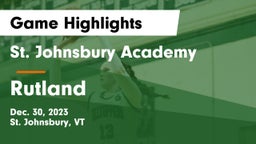 St. Johnsbury Academy  vs Rutland  Game Highlights - Dec. 30, 2023