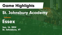 St. Johnsbury Academy  vs Essex  Game Highlights - Jan. 16, 2024