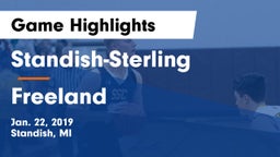 Standish-Sterling  vs Freeland  Game Highlights - Jan. 22, 2019