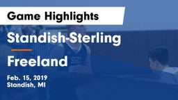 Standish-Sterling  vs Freeland  Game Highlights - Feb. 15, 2019