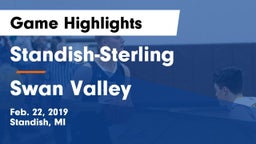 Standish-Sterling  vs Swan Valley  Game Highlights - Feb. 22, 2019