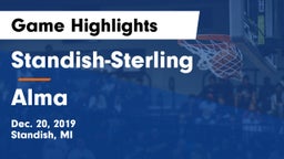 Standish-Sterling  vs Alma  Game Highlights - Dec. 20, 2019