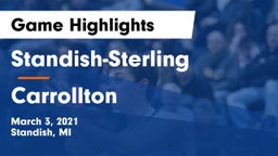 Standish-Sterling  vs Carrollton  Game Highlights - March 3, 2021