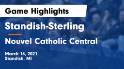 Standish-Sterling  vs Nouvel Catholic Central  Game Highlights - March 16, 2021