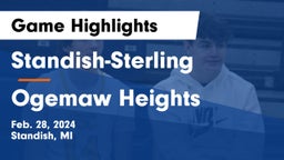 Standish-Sterling  vs Ogemaw Heights  Game Highlights - Feb. 28, 2024