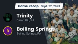 Recap: Trinity  vs. Boiling Springs  2023