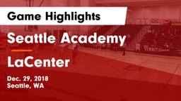 Seattle Academy vs LaCenter  Game Highlights - Dec. 29, 2018