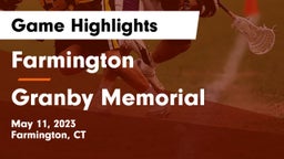 Farmington  vs Granby Memorial  Game Highlights - May 11, 2023