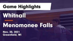 Whitnall  vs Menomonee Falls  Game Highlights - Nov. 30, 2021