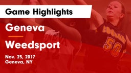 Geneva  vs Weedsport Game Highlights - Nov. 25, 2017