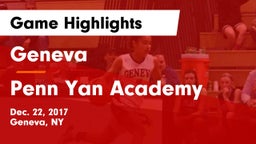 Geneva  vs Penn Yan Academy  Game Highlights - Dec. 22, 2017