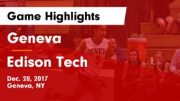 Geneva  vs Edison Tech Game Highlights - Dec. 28, 2017
