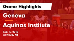 Geneva  vs Aquinas Institute  Game Highlights - Feb. 5, 2018
