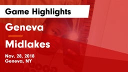 Geneva  vs Midlakes  Game Highlights - Nov. 28, 2018