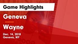 Geneva  vs Wayne  Game Highlights - Dec. 14, 2018