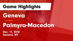 Geneva  vs Palmyra-Macedon  Game Highlights - Dec. 11, 2018