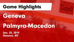 Geneva  vs Palmyra-Macedon  Game Highlights - Jan. 25, 2019