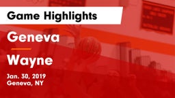 Geneva  vs Wayne  Game Highlights - Jan. 30, 2019