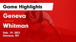 Geneva  vs Whitman  Game Highlights - Feb. 19, 2021