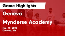 Geneva  vs Mynderse Academy Game Highlights - Jan. 12, 2022