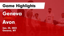 Geneva  vs Avon  Game Highlights - Jan. 25, 2022