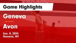 Geneva  vs Avon  Game Highlights - Jan. 8, 2024