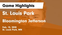 St. Louis Park  vs Bloomington Jefferson  Game Highlights - Feb. 15, 2020