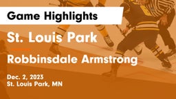 St. Louis Park  vs Robbinsdale Armstrong  Game Highlights - Dec. 2, 2023