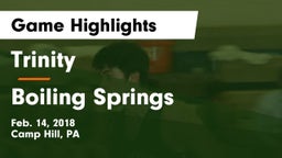 Trinity  vs Boiling Springs  Game Highlights - Feb. 14, 2018