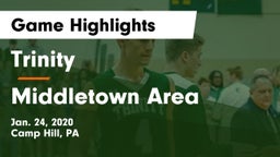 Trinity  vs Middletown Area  Game Highlights - Jan. 24, 2020