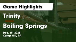 Trinity  vs Boiling Springs  Game Highlights - Dec. 15, 2023