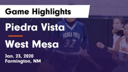 Piedra Vista  vs West Mesa Game Highlights - Jan. 23, 2020