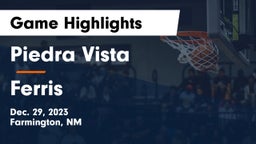 Piedra Vista  vs Ferris  Game Highlights - Dec. 29, 2023