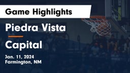 Piedra Vista  vs Capital  Game Highlights - Jan. 11, 2024