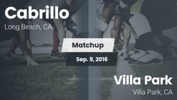 Matchup: Cabrillo  vs. Villa Park  2016