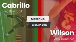 Matchup: Cabrillo  vs. Wilson  2019