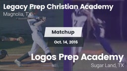 Matchup: Legacy Prep vs. Logos Prep Academy  2016