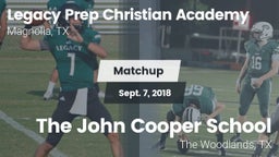 Matchup: Legacy Prep vs. The John Cooper School 2018