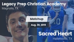 Matchup: Legacy Prep vs. Sacred Heart  2019