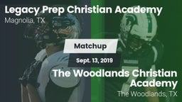 Matchup: Legacy Prep vs. The Woodlands Christian Academy  2019