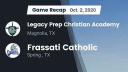 Recap: Legacy Prep Christian Academy vs. Frassati Catholic  2020