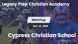 Matchup: Legacy Prep vs. Cypress Christian School 2020