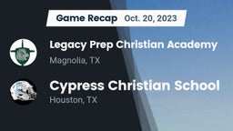 Recap: Legacy Prep Christian Academy vs. Cypress Christian School 2023