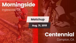 Matchup: Morningside High vs. Centennial  2018