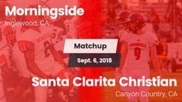 Matchup: Morningside High vs. Santa Clarita Christian  2018