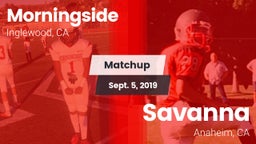 Matchup: Morningside High vs. Savanna  2019