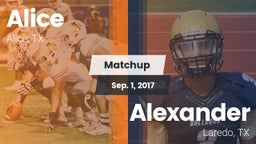 Matchup: Alice  vs. Alexander  2017