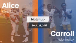 Matchup: Alice  vs. Carroll  2017