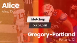Matchup: Alice  vs. Gregory-Portland  2017